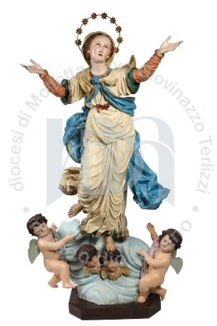 ASSUNTA
Seguace di Francesco Verzella
Napoli, notizie 1776 - 1835
1809 post
terracotta, cartapesta modellata, dipinta